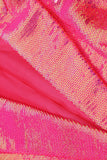Sparkly Pink Sequins Mulheres Blazer Festa