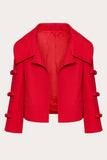 Red Peak Lapela Mulheres Party Blazer