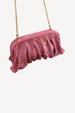 Rosa Shiny Rhinestone Clutch Bag