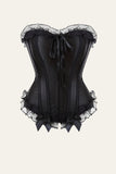 Espartilho Estilo Osso Preto Palácio Gancho Renda Shapewear