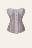 Black Steel Bone Lace Six-Star Flor Corset Shapewear