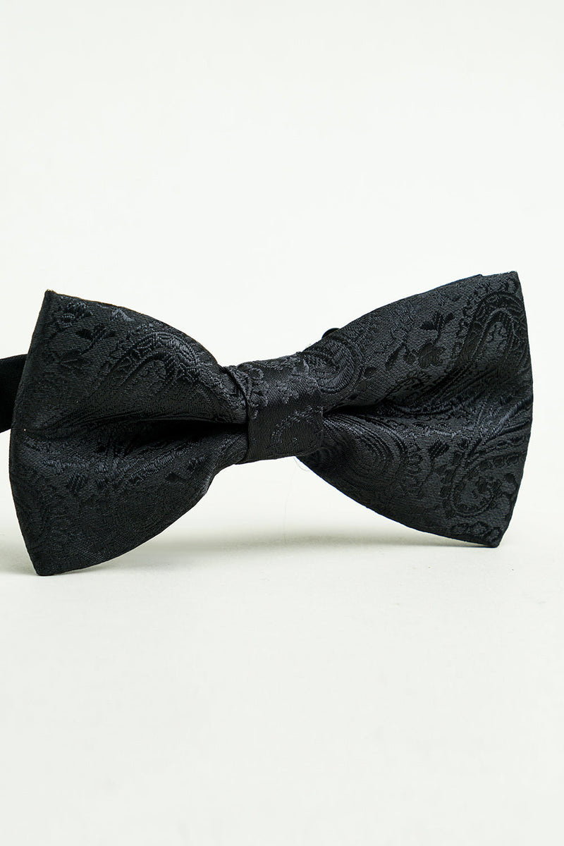 Carregar imagem no visualizador da galeria, Conjunto quadrado de bolso de gravata jacquard satin preto