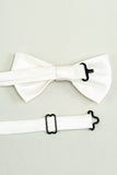 Laços de cetim ajustáveis brancos laços formal de smoking bowtie