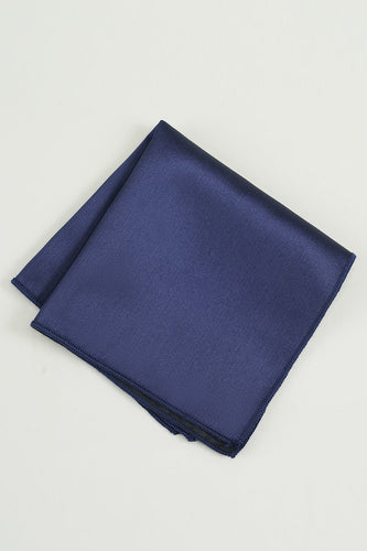 Quadrado de bolso de seda marinha