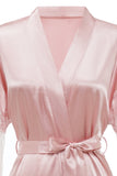 Robe de dama de honra rosa com renda