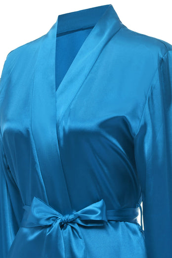 Robe bridesamaid azul com renda
