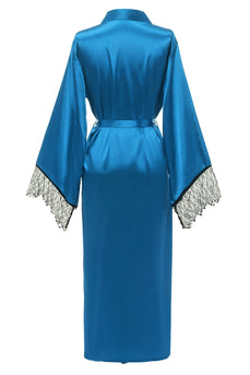 Robe bridesamaid azul com renda