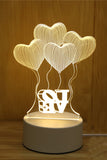 Presente criativo 3D noite luz dia dos namorados presente do dia dos namorados