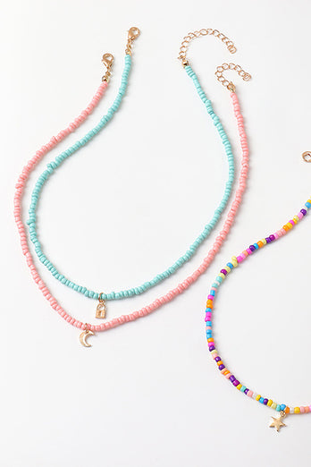 Colar estilo Boho de três cores
