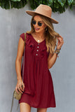 Amarelo Boho Vestido de Verão Com Babados