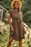 Azul Floral Boho Vestido de Verão