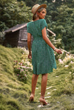 Azul Floral Boho Vestido de Verão