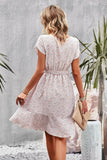Azul Floral Boho Vestido de Verão