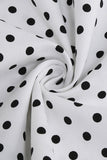 Preto Vintage Pontos de Polka Vestido de Menina