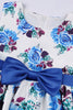 Carregar imagem no visualizador da galeria, Vestido Floral Azul Para Meninas