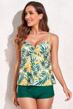 Fato de Banho Estampado Verde Duas Peças