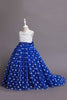 Carregar imagem no visualizador da galeria, Vestido de Menina Azul A Line Pontos de Polka Tule