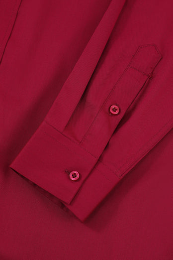 Camisa masculina manga comprida vermelho