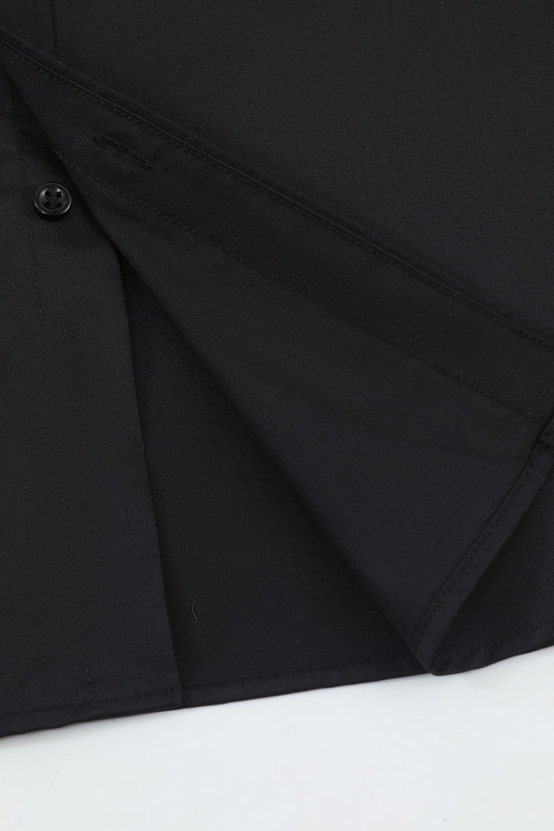 Carregar imagem no visualizador da galeria, Camisa de terno manga comprida preto
