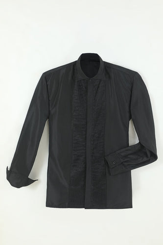 Camisa de terno manga comprida masculino preto
