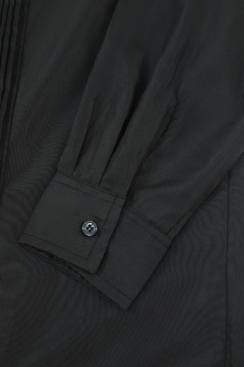 Camisa de terno manga comprida masculino preto