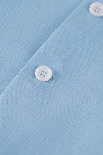 Colete de terno masculino azul claro