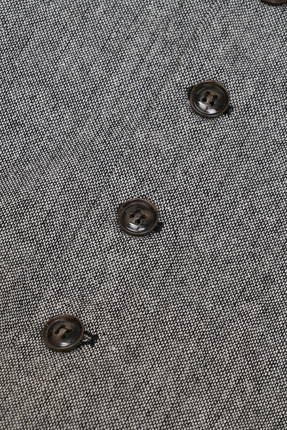 Colete de terno masculino peito único cinza