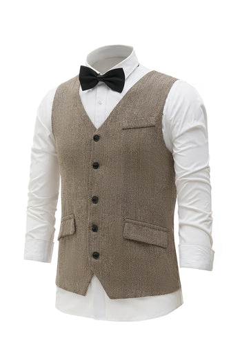 Colete de fato masculino khaki