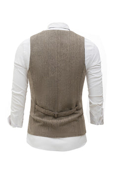 Colete de fato masculino khaki