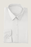 Camisa de terno masculino mangas compridas branco