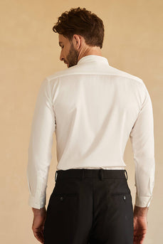 Camisa de terno branco manga comprida