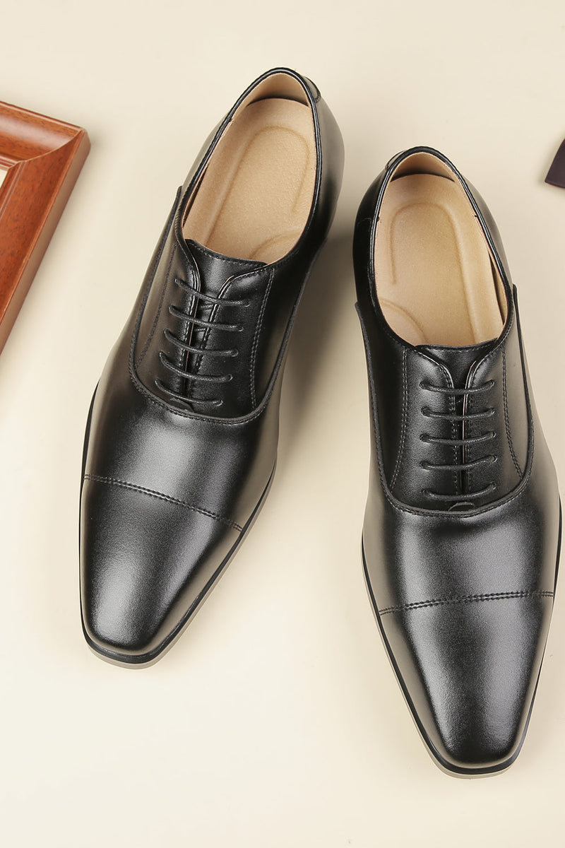 Carregar imagem no visualizador da galeria, Sapatos formais de couro masculino preto