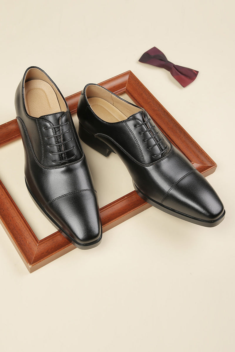 Carregar imagem no visualizador da galeria, Sapatos formais de couro masculino preto