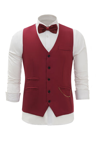 Borgonha colete para homem