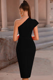 Um Ombro Branco Vestido Cocktail