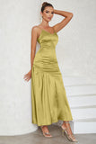 Esparguete Correias Vestido Formal Amarelo Claro