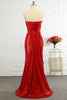 Carregar imagem no visualizador da galeria, Vestido de baile de lantejoulas vermelhas de Sheath Sweetheart Com Lantejoulas
