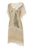 Vestido de franja vintage dos anos 1920