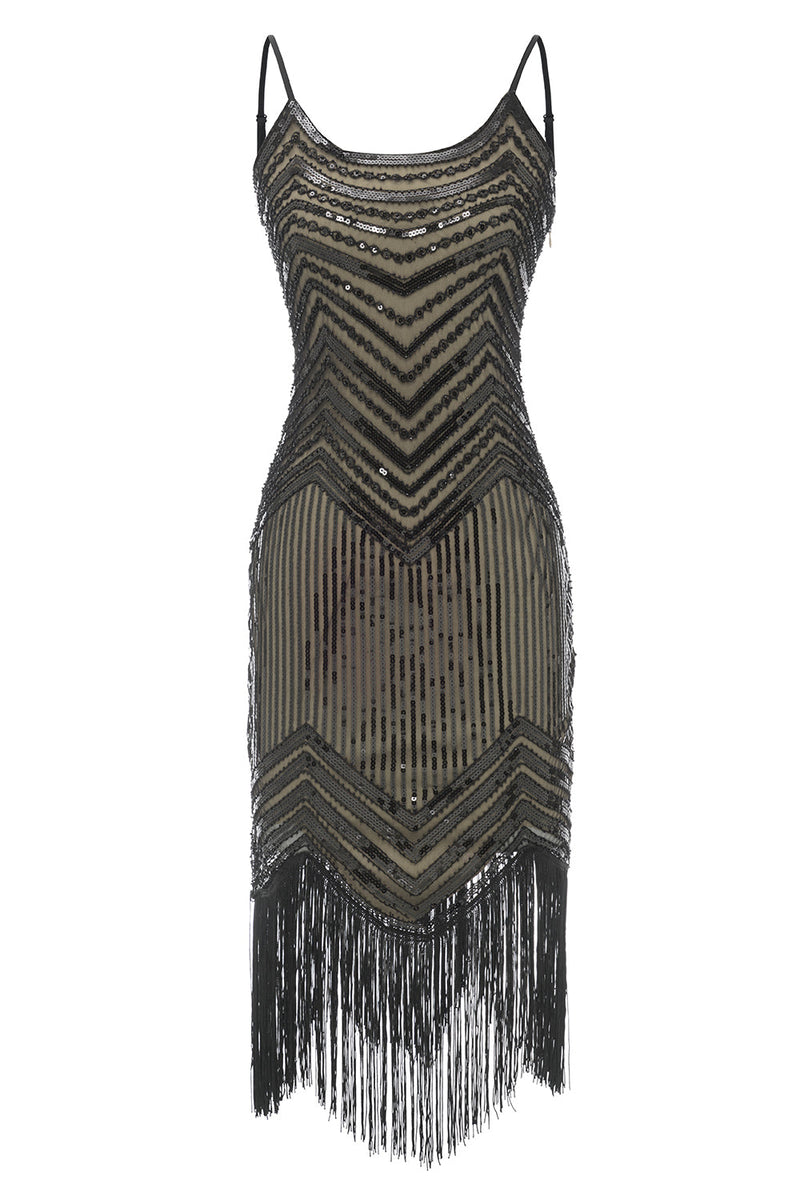 Carregar imagem no visualizador da galeria, Vestido de lantejoula vintage de 1920