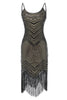 Carregar imagem no visualizador da galeria, Cintas de espaguete vermelho preto 1920 vestido
