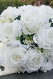 Bouquet de dama de honra rosa branca
