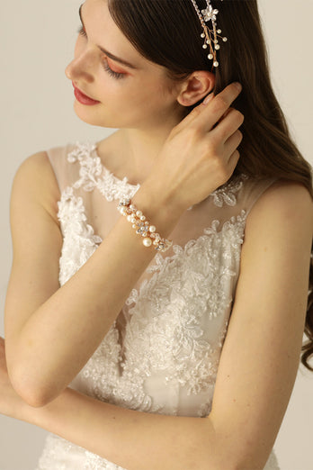 Noiva e damas de honor irmãs Pearl Wrist