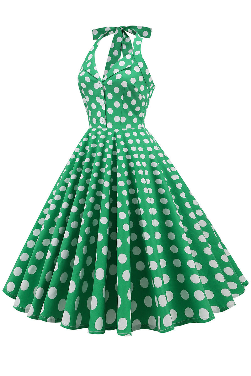 Carregar imagem no visualizador da galeria, Vestido de Polka Dots 1950