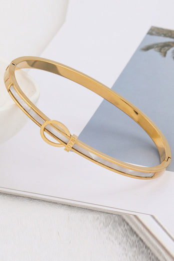 Pulseira de fivela de cinto banhada de aço de titânio