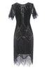 Carregar imagem no visualizador da galeria, Vestido de beed franja de lantejoulas luxuosas de 1920