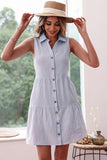 V Vestido de verão azul claro