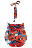 Roupa de banho Halter Flower One Piece