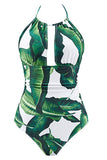 Roupa de banho Halter Flower One Piece
