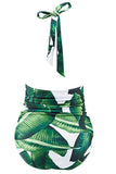 Roupa de banho Halter Flower One Piece