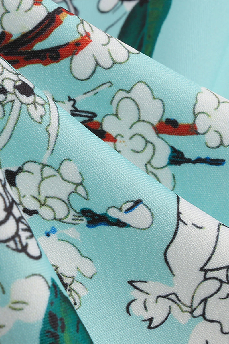 Carregar imagem no visualizador da galeria, Vestido vintage azul claro v 1950s